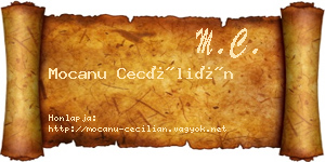 Mocanu Cecílián névjegykártya